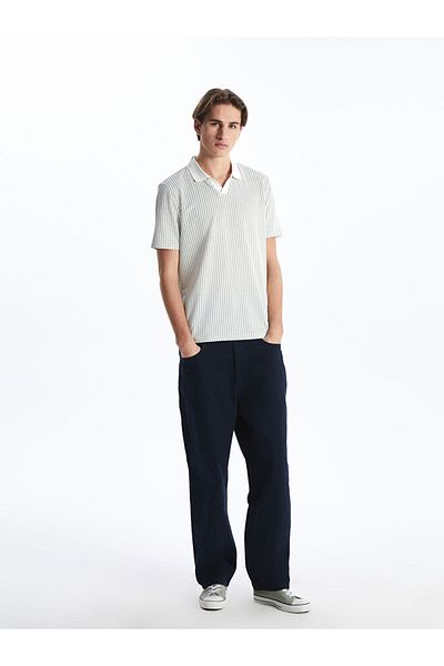 LC Waikiki Νέα σεζόν Polo Collar Striped Ανδρικό Tisort - S5IL76Z8