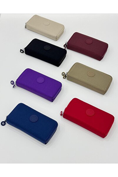 H&D COLLECTİON Crinkle Fabric Wallet with 2 Compartments for Paper and Coins 3068