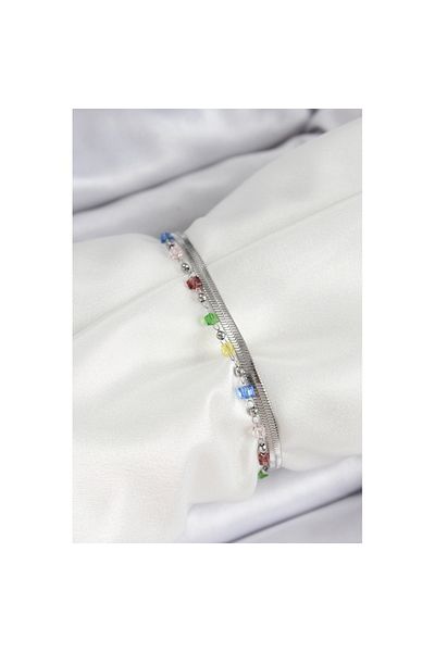 Skygo 316L Steel Silver Color Mixed Color Crystal Stone Women's Bracelet - Tj-Bb7089
