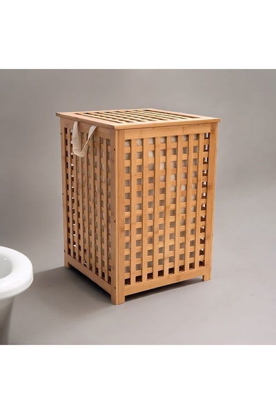 Lizzy Bambu Kare Çamaşır Sepeti 45x45x62 Cm
