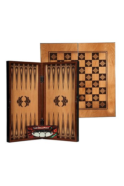 Sera Oyun Aletleri Medium Size Burning Wood Backgammon Set