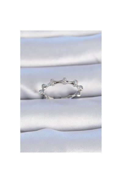 Skygo Brass Silver Color Zircon Stone Women's Ring - Tj-Byk3313