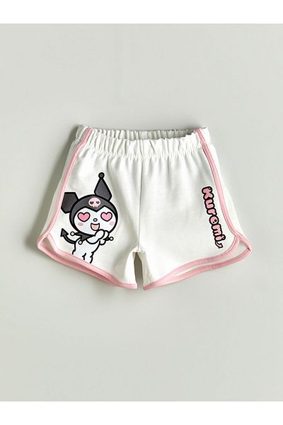 LC Waikiki New Season Elastic Waist Kuromi Printed Girls' Shorts - S5M181Z1