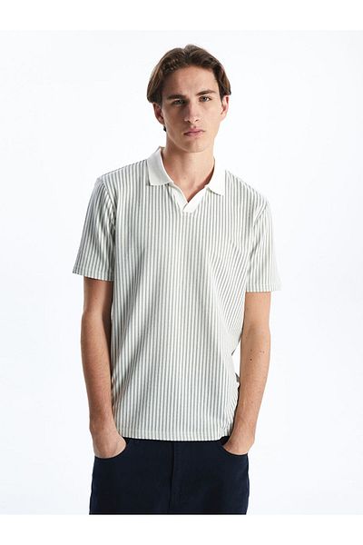 LC Waikiki Νέα σεζόν Polo Collar Striped Ανδρικό Tisort - S5IL76Z8
