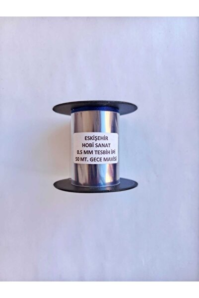 Eskişehir hobi sanat 0,5 mm 50 de metri Snur pentru mărgele de rugăciune Culoare albastru de noapte