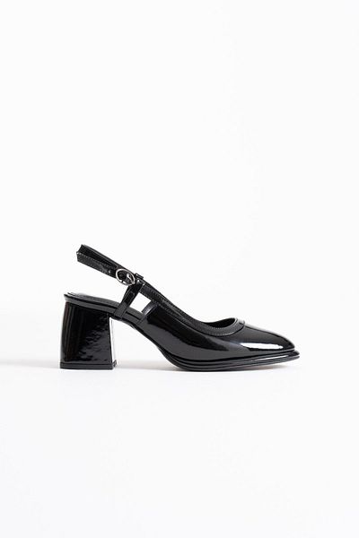 Zerenyus Pantofi cu toc pentru femei Taila Premium din piele lacuita neagra