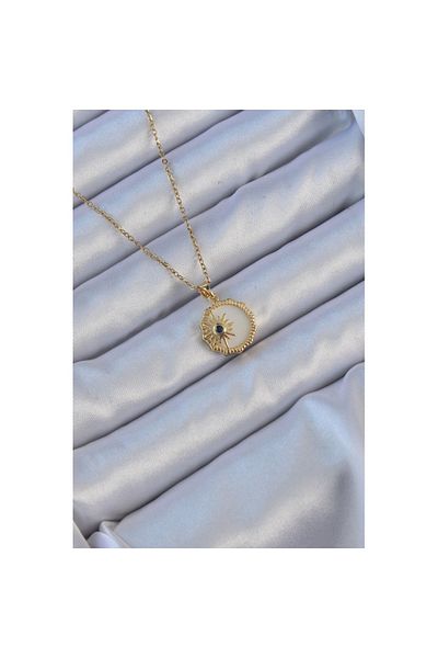 Skygo 316L Steel Gold Color Zircon Stone Enamel Polar Star Necklace - Tj-Bko9147