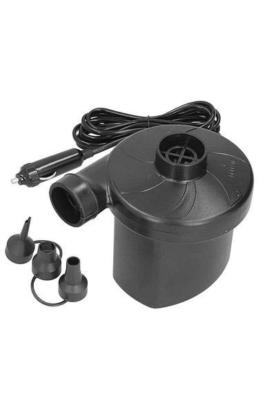 SIKS Electric Pump For Inflating And Deflating Mattresses, 3 Nozzles, 12 V Dc, On / Off Button