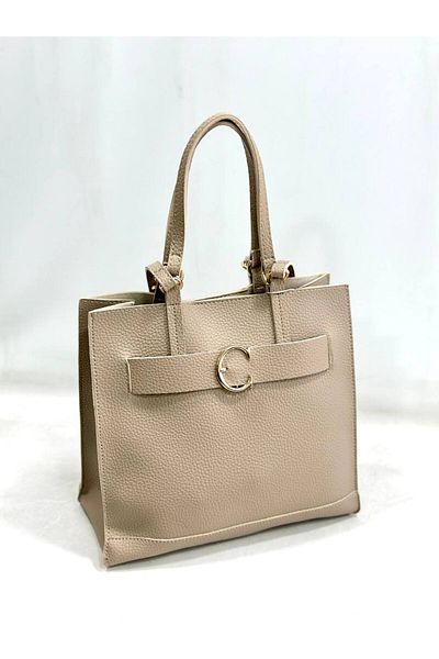 çkn sedat çakan çanta & fular & aksesuar Textured Leather 3 Compartment Women's Hand Shoulder Bag