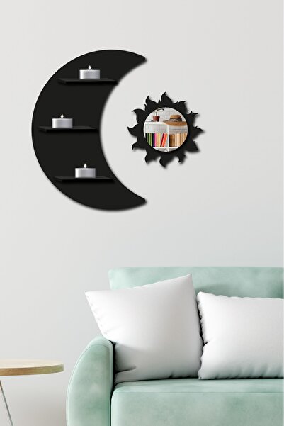 Sun And Moon Decorative Wall Shelf