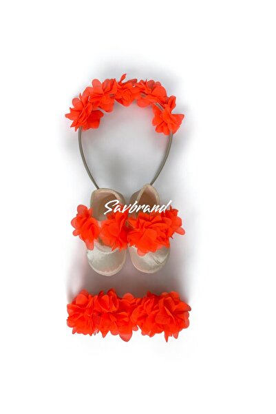 SavBrand عصابة تاج الأم للحمل والرضاعة الطبيعية على شكل زهرة ليزر وأحذية للأطفال