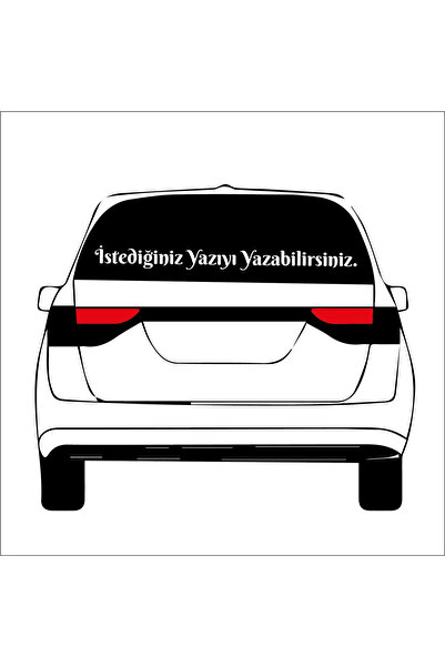 artconcepts Kişiye Özel Araç Arkası Cam Yazı Sticker 90 Cm Genişlik