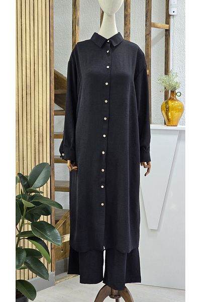 NANTİREA Snap Closure Double Pants Long Suit Hijab