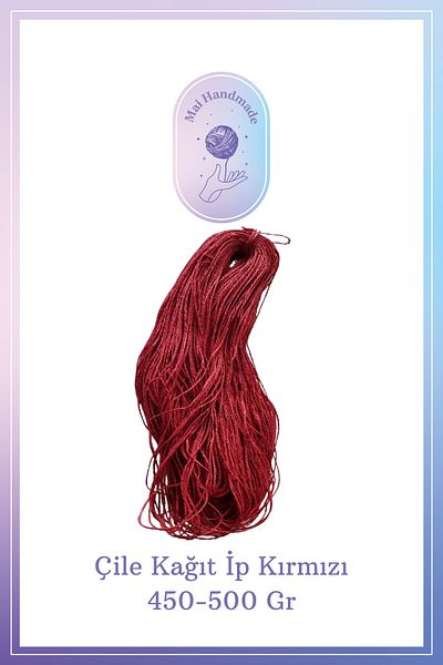 Mai Handmade Hobby ve Örgü Evi Φυσικό Χαρτοσχοινί Χειροποίητο Διακοσμητικό Πλέξιμο και Συσκευασία Σχοινί Χειροτεχνία και Συσκευασία Δώρου 450-500Gr