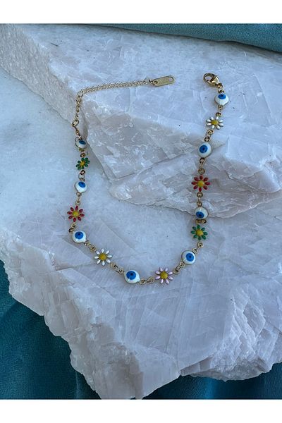 NFS BUTİK Colorful 316L Steel Anklet Models