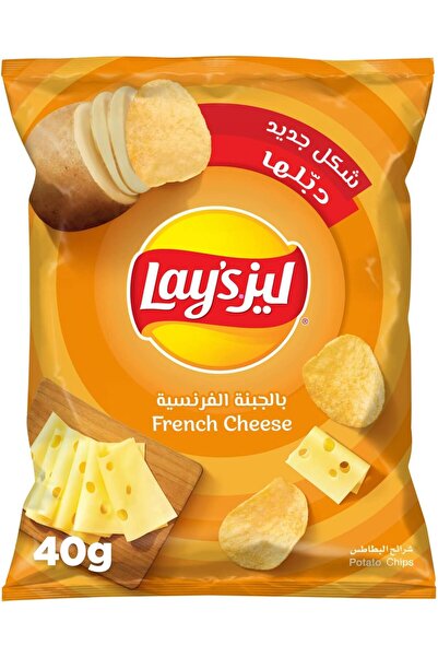 Lay's رقائق بطاطس ليز بالجبنة الفرنسية - ٤٠ غرام | رقائق مقرمشة بنكهة الجبنة الفرنسية الغنية