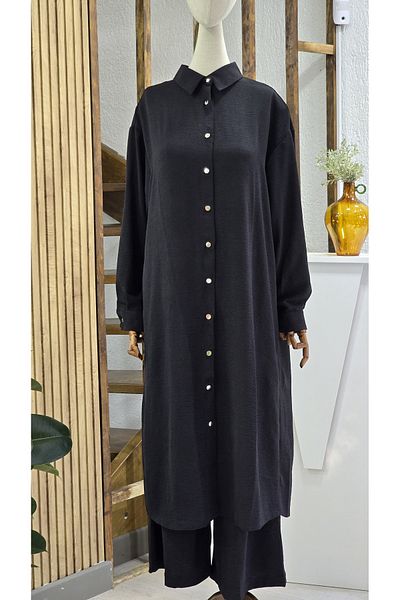 NANTİREA Snap Closure Double Pants Long Suit Hijab