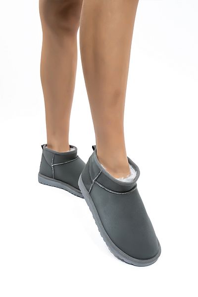 Blyss Women's Suede Ultra Mini Boots with Fur Inside Winter Sole Model Boots & Bootie