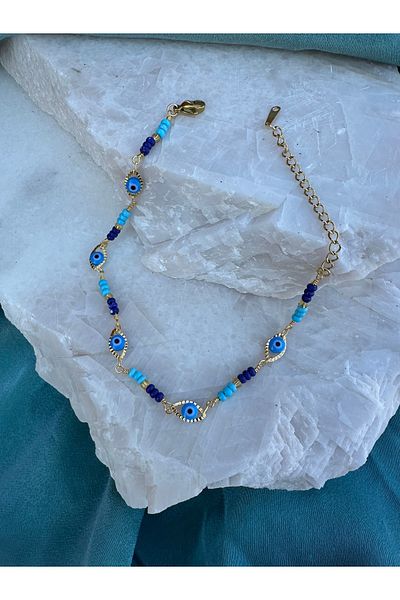 NFS BUTİK Colorful 316L Steel Anklet Models