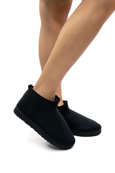 Blyss Women's Suede Ultra Mini Boots with Fur Inside Winter Sole Model Boots & Bootie