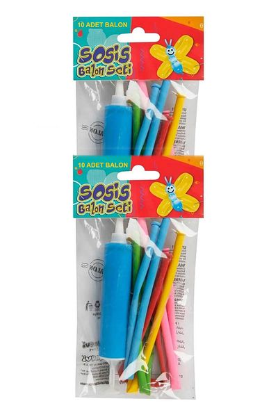ferah feza 40 Sausage Balloons and 1 Mini Balloon Pump |   Mixed Color Sausage Balloon for Party Set of 40