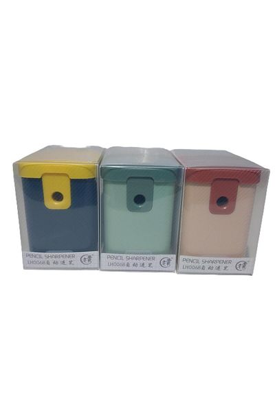 Bafix Pencil Sharpener with Sleeve Lao Huang Pencil Sharpener with Sleeve (Mixed Color 1 Piece)