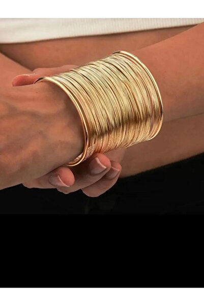 LİSBOND ELEGANCE Lisbond Elegance & takı Ariva Altın Rengi Kelepçe Bileklik