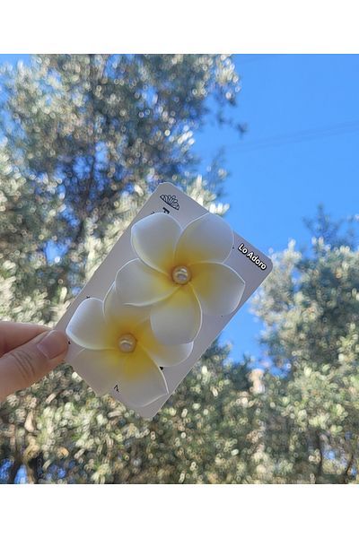 LO ADORO 2Pcs Children Lotus Flower Buckle Kilp Yellow Lotus Red Lotus Pink White Lotus Buckle Orchid Buckle