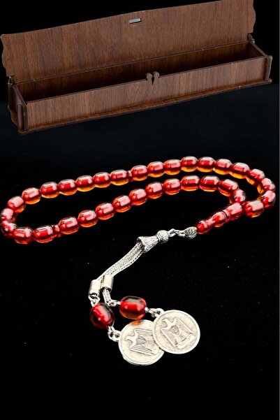 renery مسبحة من الخشب الوردي الناري مع صندوق خشبي مع صناعة يدوية معتمدة