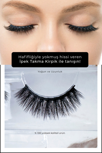 Nera Classy New Tekrar Kullanılabilir Yoğun İpek Takma Kirpik, Takma Kirpik U...