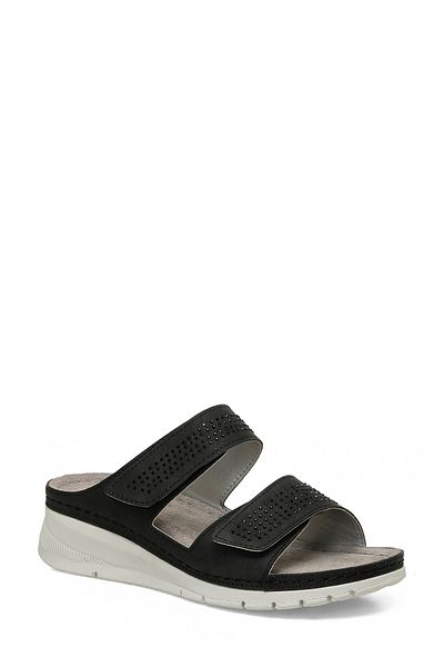 Polaris 167002.Z5Fx Black Women's Slippers