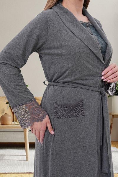 Mecit Pijama Mecit 6003 Smoked Maternity Pajama Set