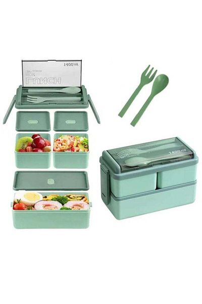 INFINITY Lunch Box, Bento Box, 1400 ml/47.3 OZ Size Food Container, Leakproof, For Kids and Adults,