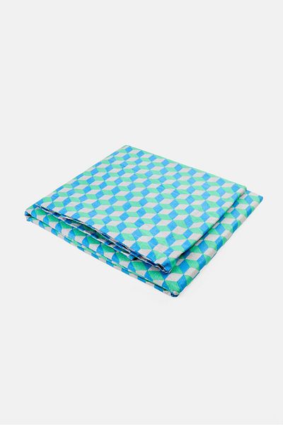 Nautica 3 Pieces Double Geometric Bedsheet Set, Multicolor