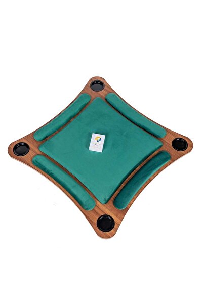 ALBADER طاولة لعب ورق بلوت خشبية أرضية متوسطة الحجم، بلوت خشبي منحني متوسط الحجم 80 * 80