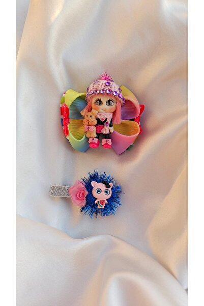 Fiyonka Handmade Creations Girl's Bow Ribbon 2-Piece Children's Buckle Set