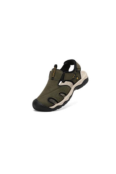 AX Boxing Men's Sandals, Casual Sports, Premium Eco-Leather, Velcro Closure, Lightweight, Comfortable, Ax Boxing