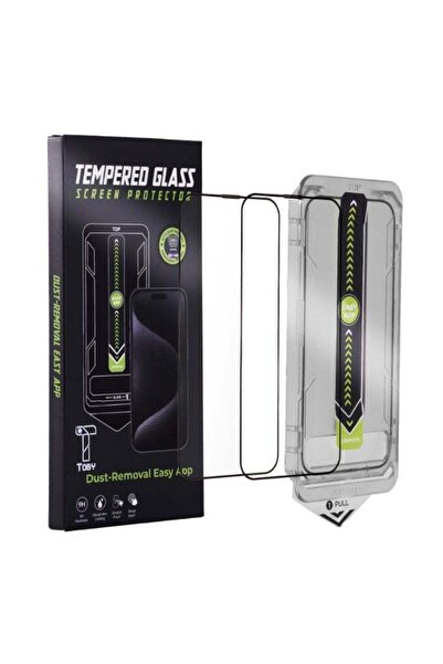 TOBY واقي شاشة زجاجي عالي الدقة لهاتف iPhone 16 Pro - عبوة من قطعتين