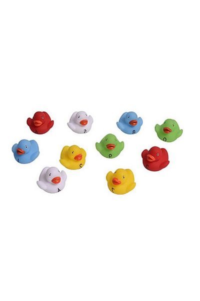 Tendance 10-Piece Childish Numbered Bath Duck Pool Toy Set Multicolor