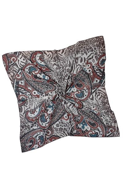 mim eşarp Κασκόλ Emilya Fres Crepe Leopard με σχέδιο 90x90 cm