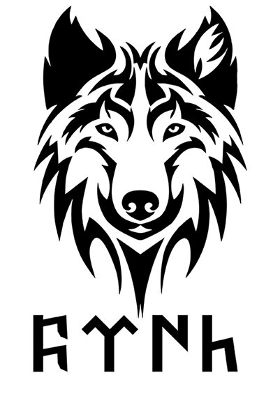 TSC Gokturkish Turkish Lettering and Wolf Modified Car Auto Sticker 15cm Blac...