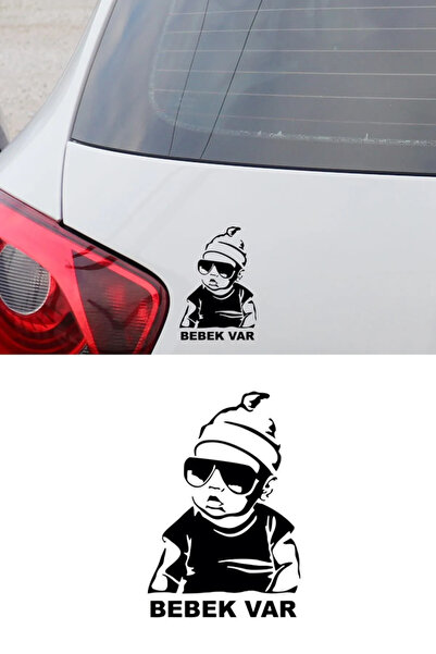 TSC Black Color There Is a Baby in the Car Auto Sticker Label 20 cm