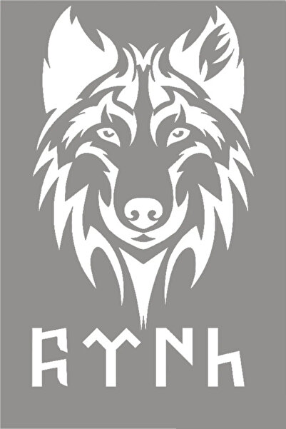 TSC Gokturkish Turkish Lettering and Wolf Modified Car Auto Sticker 15cm Whit...