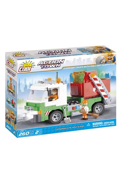 COBI Cobi Action Town construction set, Garbage truck with removable container, 260 pcs