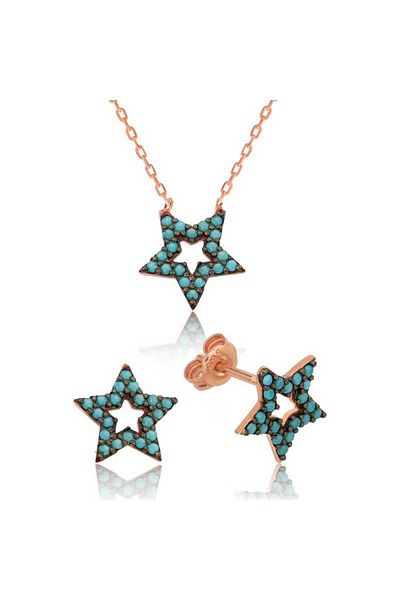 norsary Silver Blue Star Set