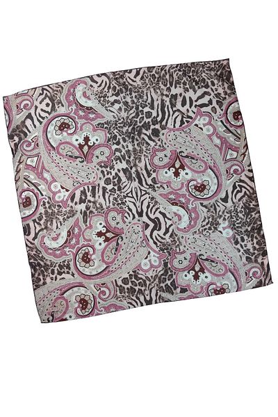 mim eşarp Κασκόλ Emilya Fres Crepe Leopard με σχέδιο 90x90 cm