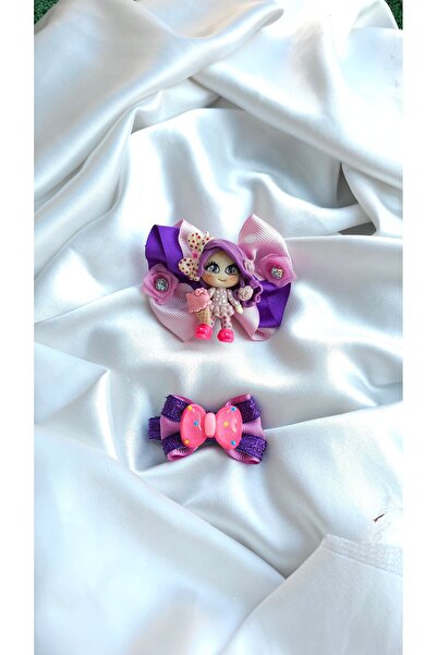 Fiyonka Handmade Creations Set de agrafe colorate cu panglică pentru fete, cu...