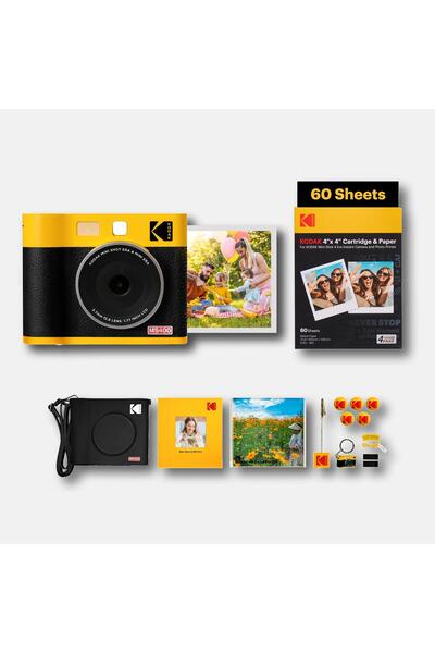 Kodak Mini Shot 4 ERA Sarı 4X4 + 60 Yaprak + Aksesuar Kiti