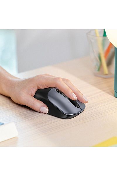 REDz Accessories Wireless Mouse Hoco GM28, 2.4G, Black/Grey-Metallic