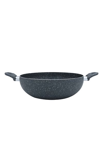 ROCKY Granite Rocky Pan, 32 cm, Deep - Dark Gray